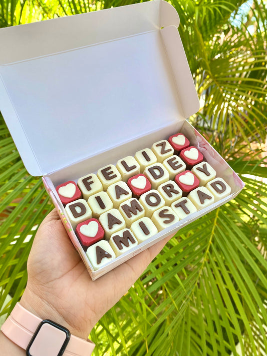 Chocomensaje Feliz día de Amor y Amistad
