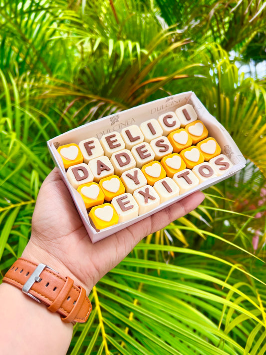 Chocomensaje Felicidades y exitos