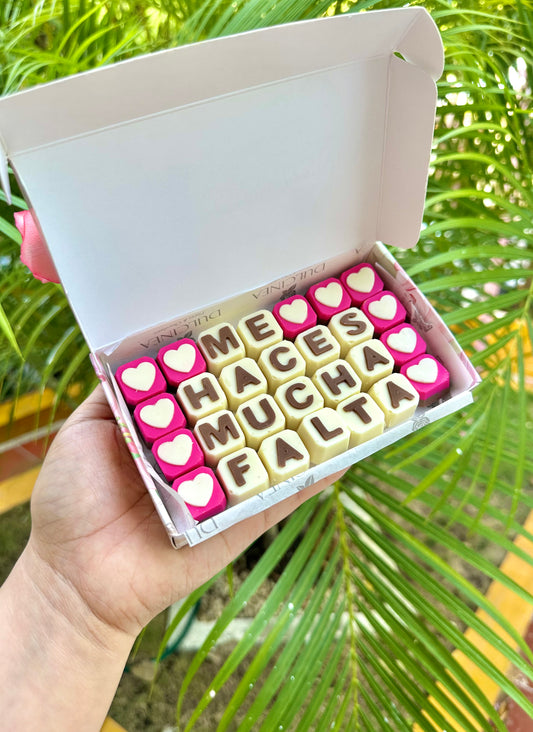 Me haces mucha falta mucho Chocomensaje