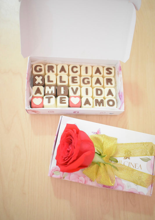 Chocomensaje Gracias por llegar a mi vida te amo