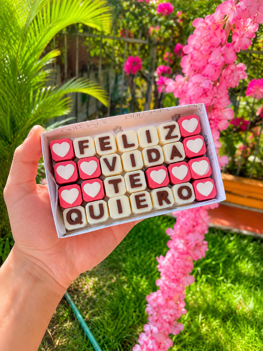 Feliz vida te quiero Chocomensaje
